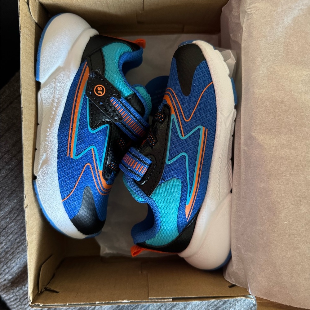 Stride Rite Blue and Black Kids Sneakers